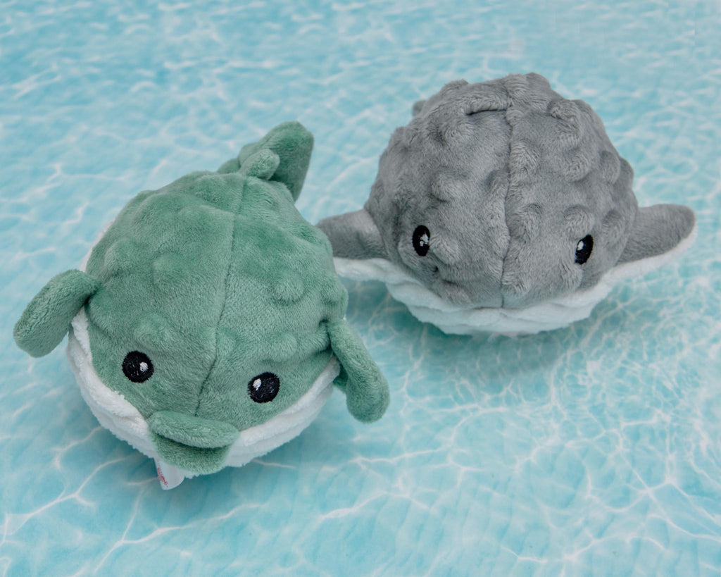 Puffer & Whale Squeaker Ball Dog Toy Set Play PET LOU   