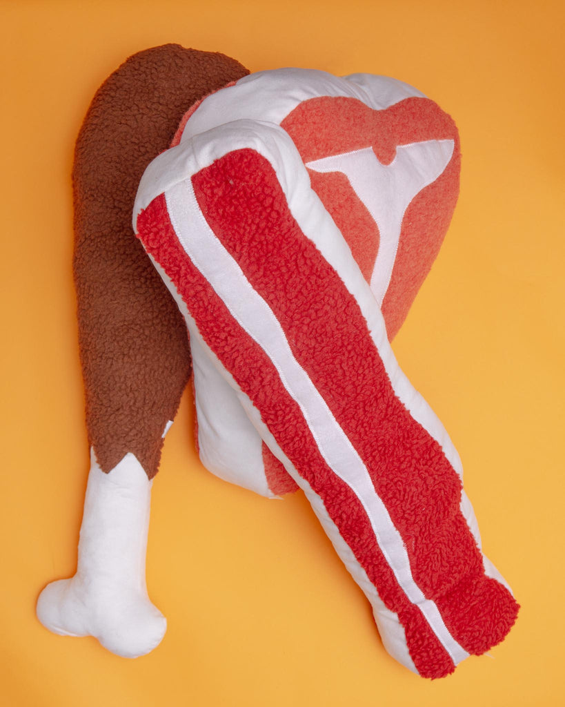 Mega BBQ Super Steak Plush Squeaky Dog Toy (20" in Length) Play ROYAL PETS   