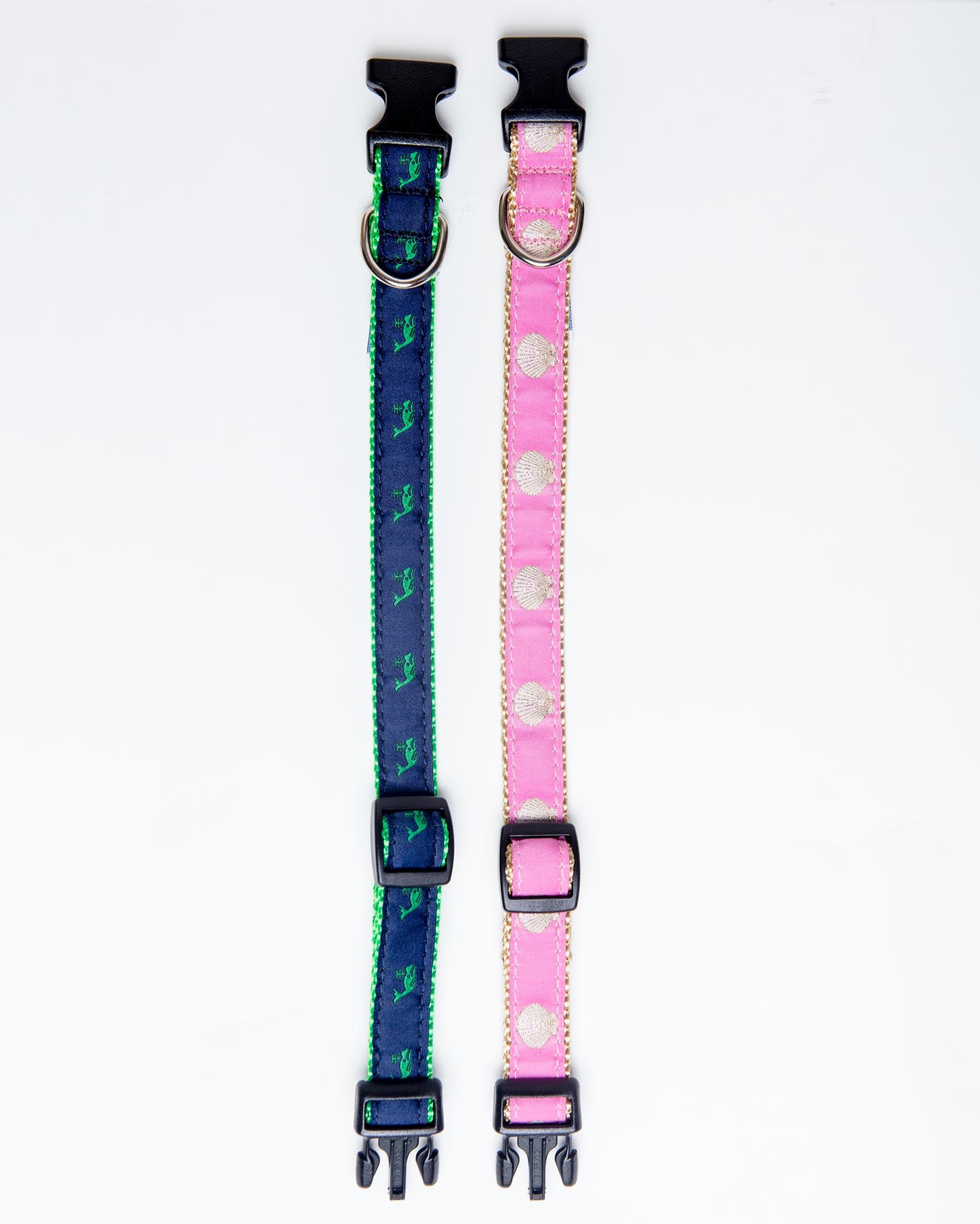 PRESTON 1947 | Pink Scallop Shell Adjustable Dog Collar (Made in