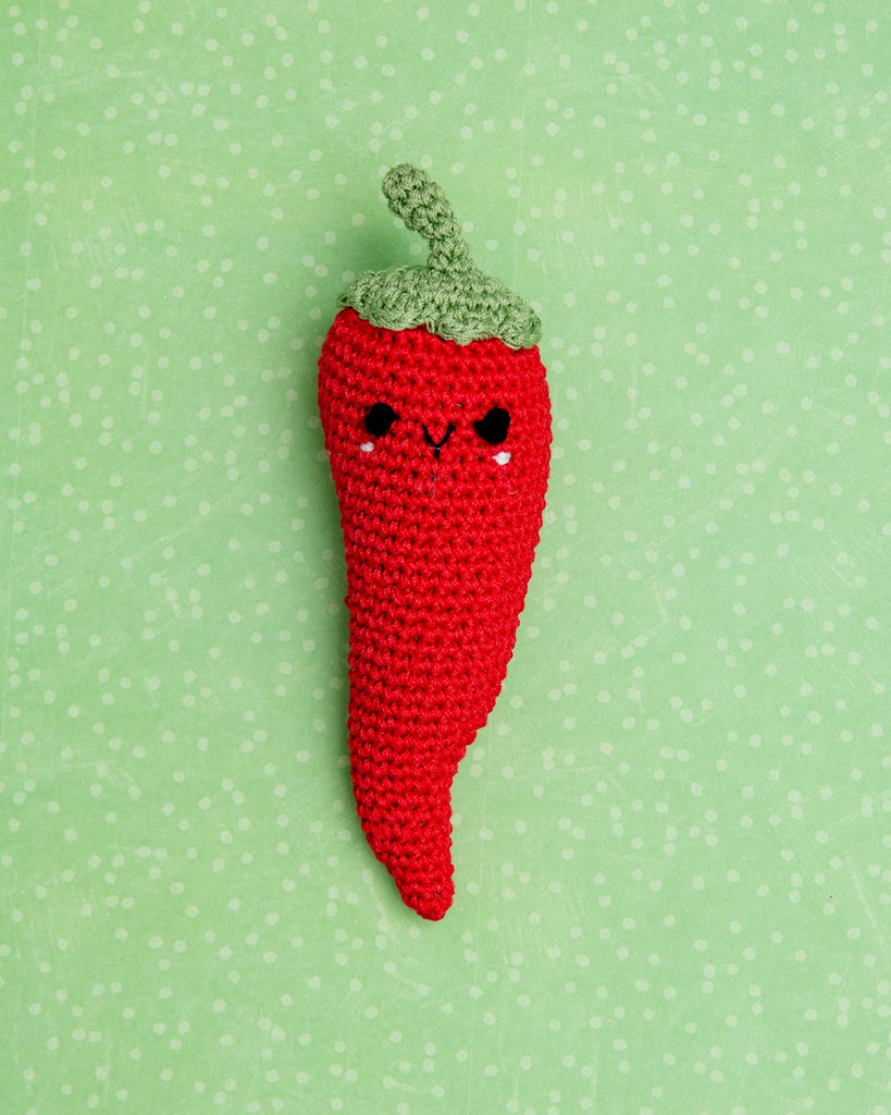 Chili P. Pepper Organic Cotton Knit Dog Toy Play KNIT KNACKS   