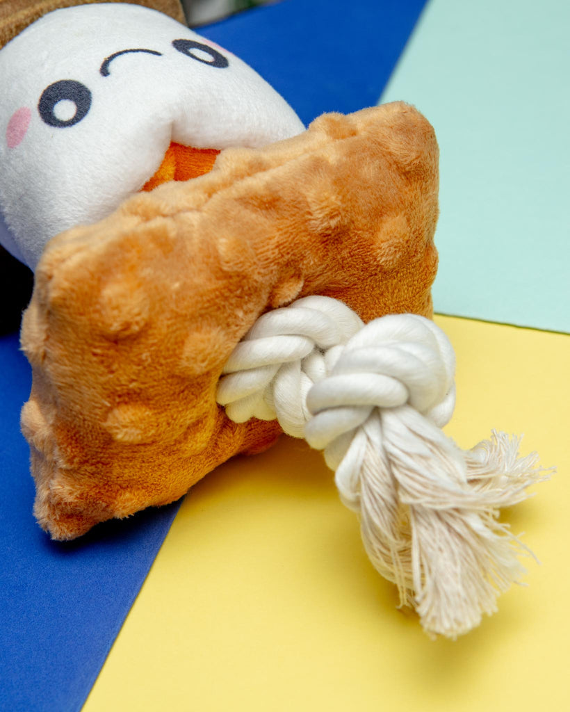 S'mores Squeaky Rope Tug Dog Toy Play ORIGINAL TERRITORY   