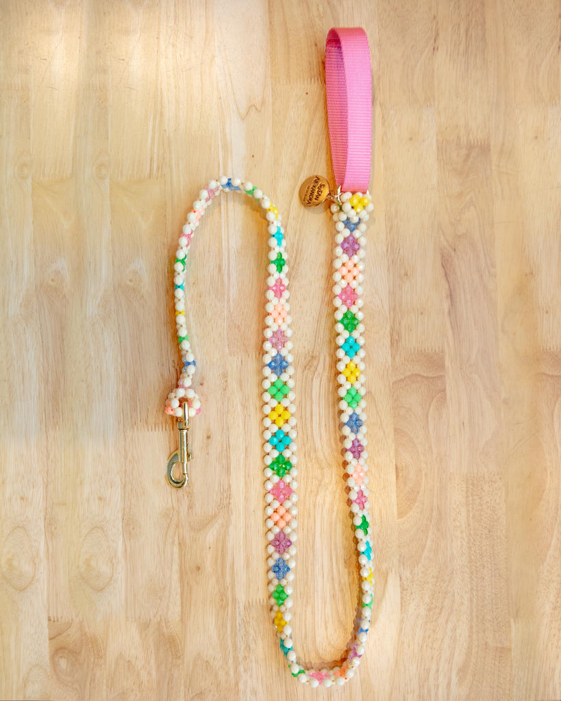 Broadway Beaded Dog Leash in Matinee (Made in the USA) WALK SUSAN ALEXANDRA