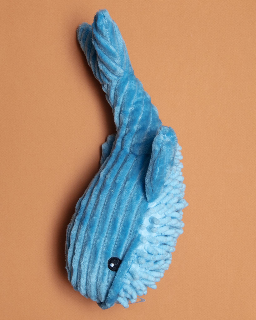 Blue Bay Whale Squeaky Push Dog Toy (FINAL SALE) Play PET LOU   