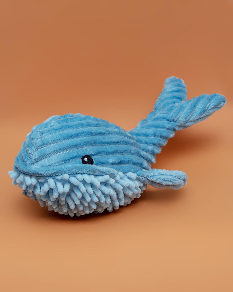 Blue Bay Whale Squeaky Push Dog Toy (FINAL SALE) Play PET LOU   