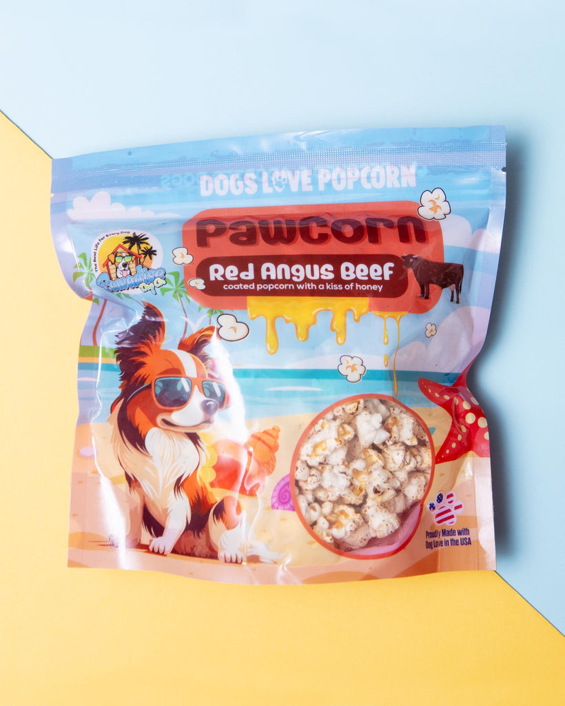 Pawcorn Dog Treats in Red Angus Beef Flavor (Made in the USA) eat PAWADISE DOG CO.   