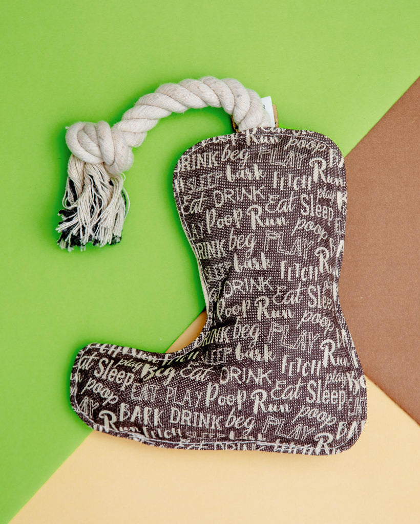 Cowboy Boot Rope Dog Toy Play ORE PET   