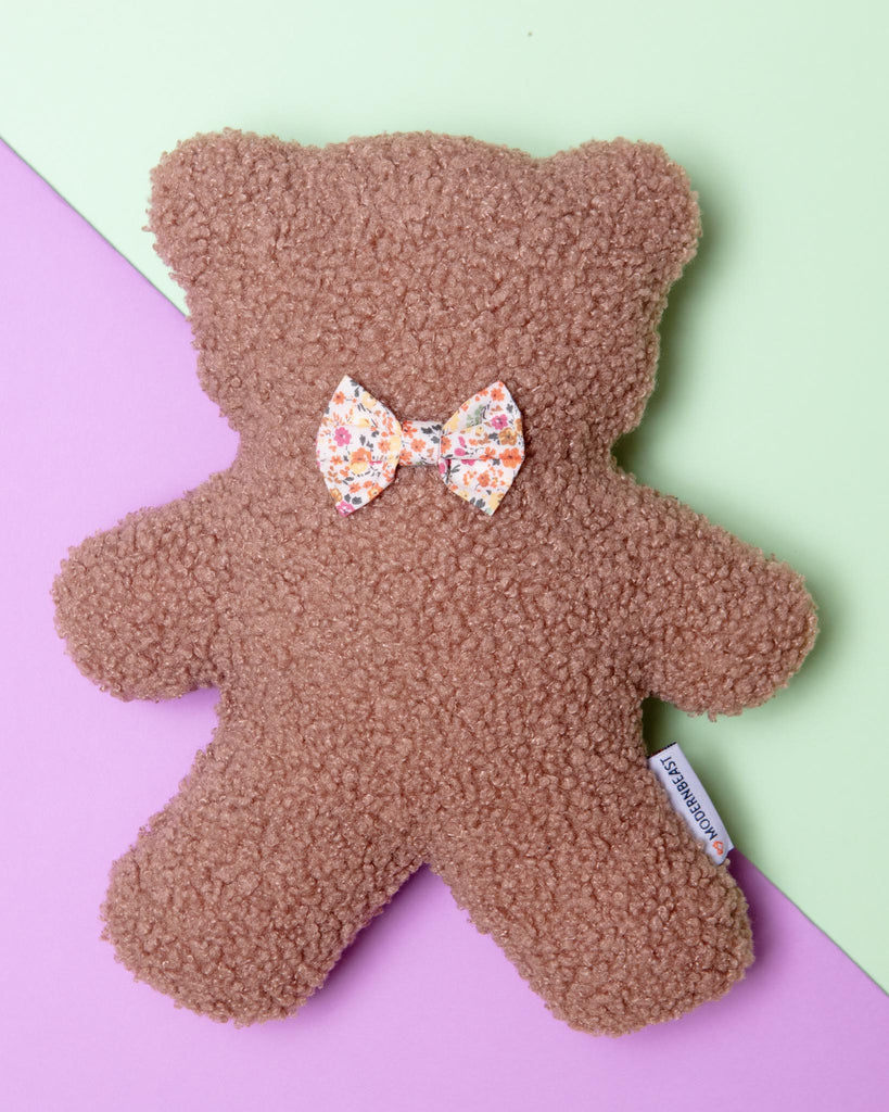 Lavender Brown Bear Plush Dog Toy (Made in the USA) Play MODERN BEAST   
