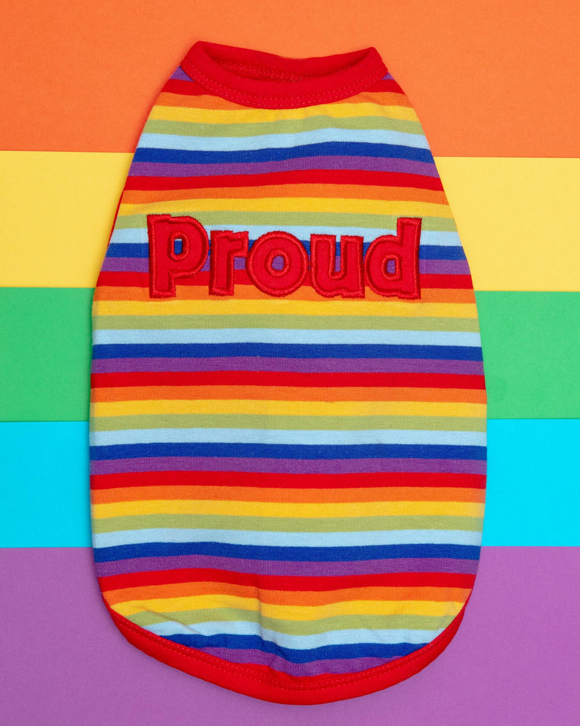 Proud Dog Rainbow Stripe Tank Top (CLEARANCE) Wear THE WORTHY DOG   