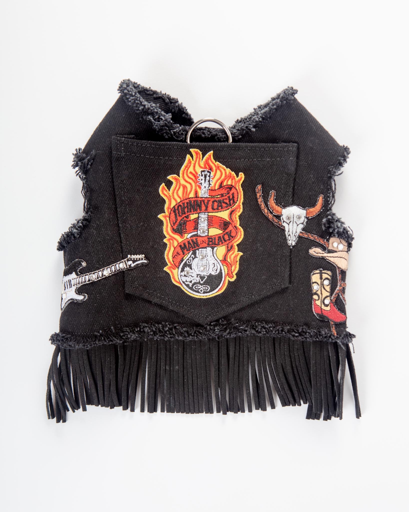 HEADS OR TAILS PUP | Black Denim Cowboy Dog Harness | DOG & CO.