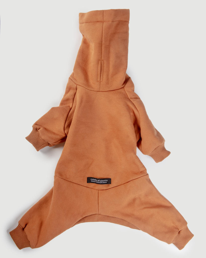 Sweatsuit Onesie for Dogs in Camel Wear COLETTE ET GASTON   