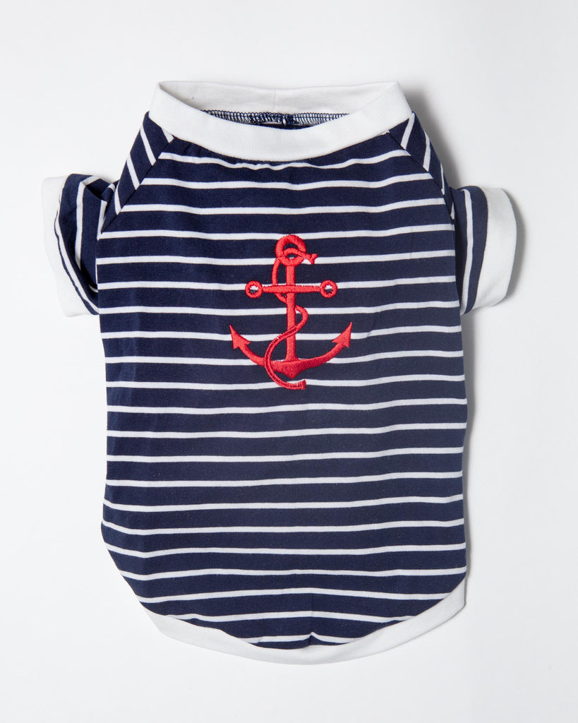 Anchor Dog T-Shirt in Navy Wear CHLOE AND MAX   