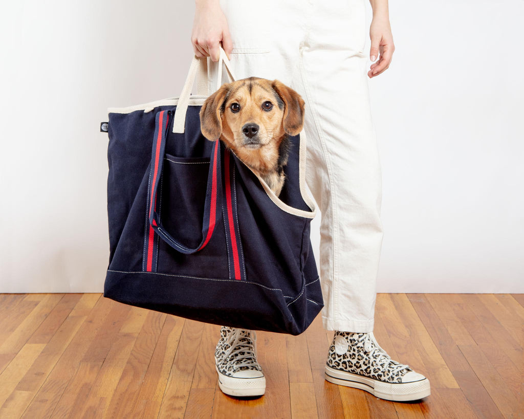 Duffel Camo Dog Bag with Designer Stripes - PUCCI Café