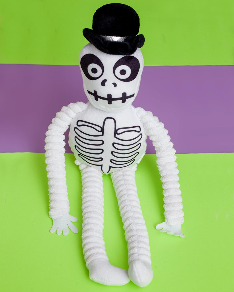 Spooky Skeleton Squeaky Dog Toy Play GIFTABLE WORLD   