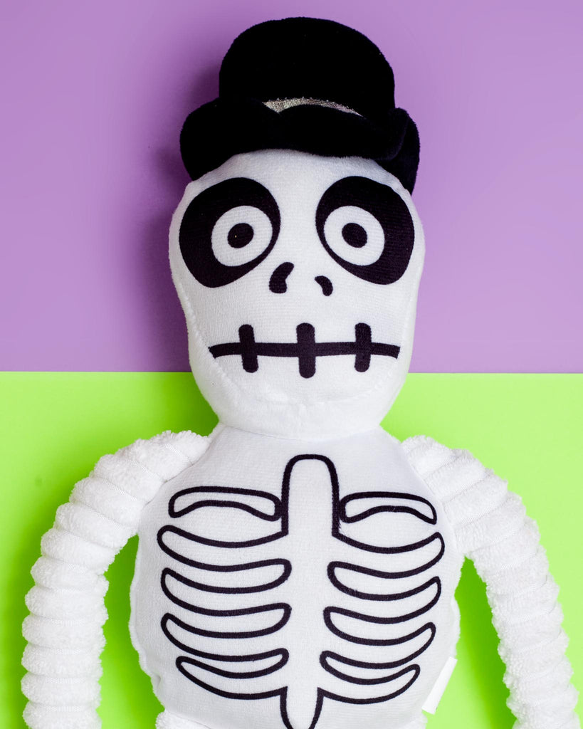 Spooky Skeleton Squeaky Dog Toy Play GIFTABLE WORLD   