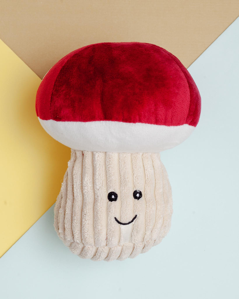 Mushroom Squeaky Plush Dog Toy Play GIFTABLE WORLD   