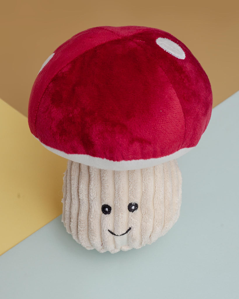 Mushroom Squeaky Plush Dog Toy Play GIFTABLE WORLD   