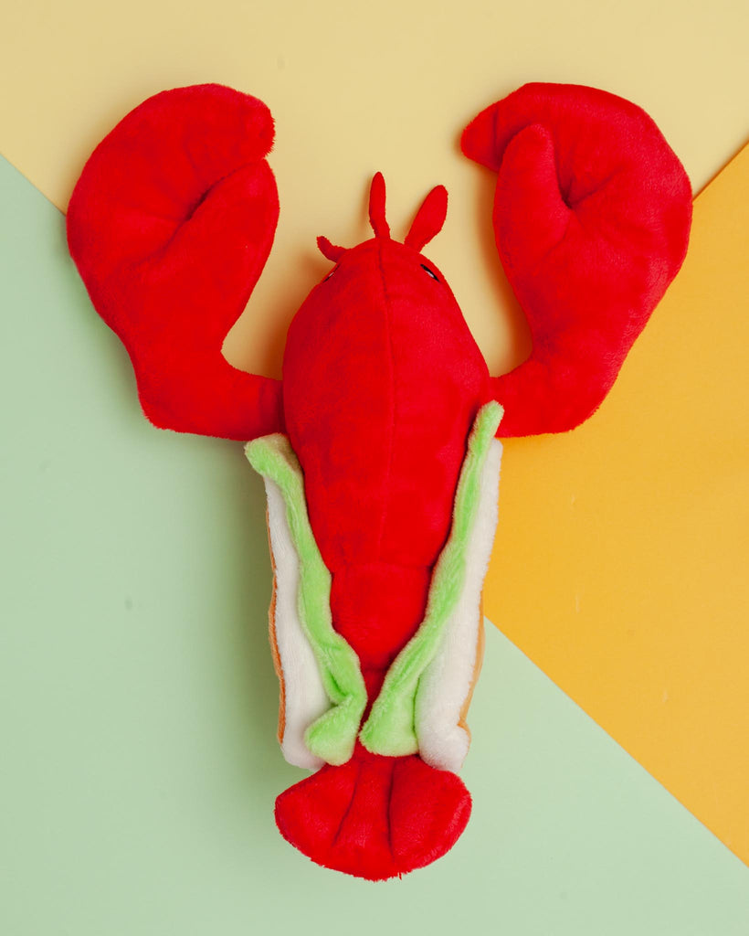 Lobster Roll Squeaky + Crinkle Dog Toy Play GIFTABLE WORLD   