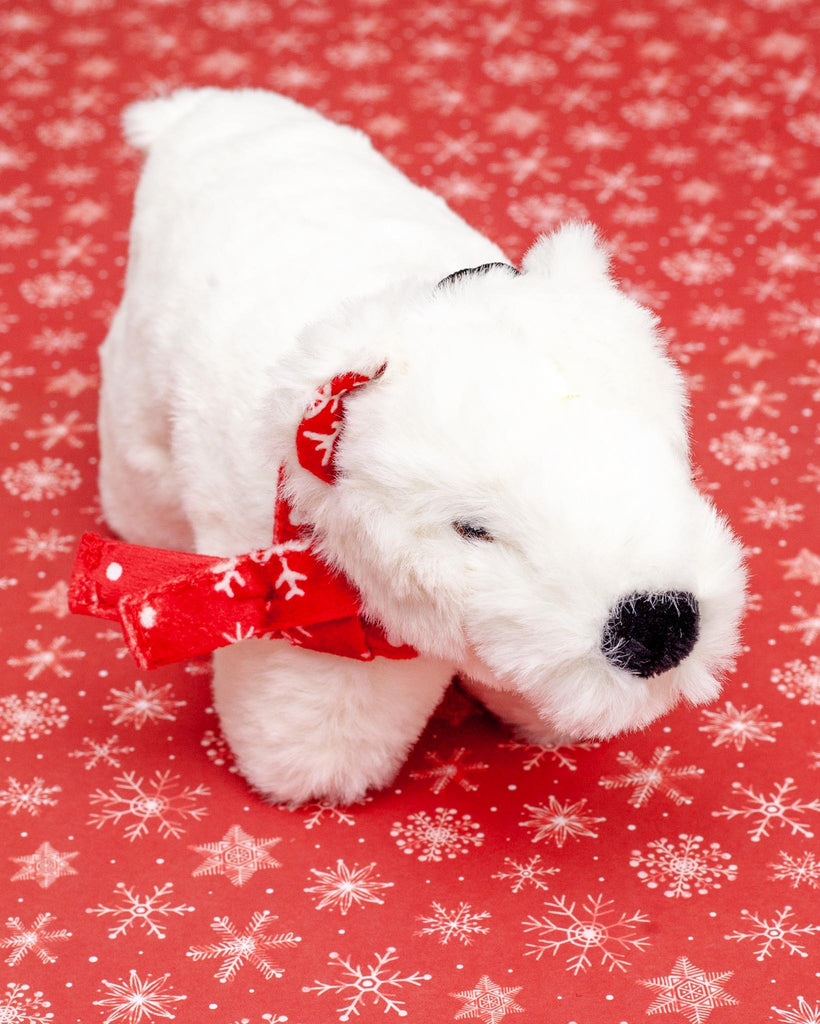 Snowy Polar Bear Squooshie Dog Toy Play HUGGLEHOUNDS   