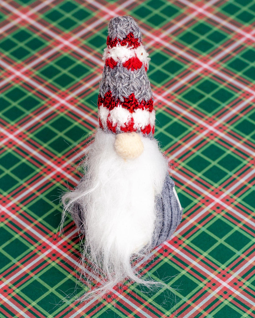 Tiny Holiday Gnome Squeaky Dog Toy Play HUGGLEHOUNDS Grey  