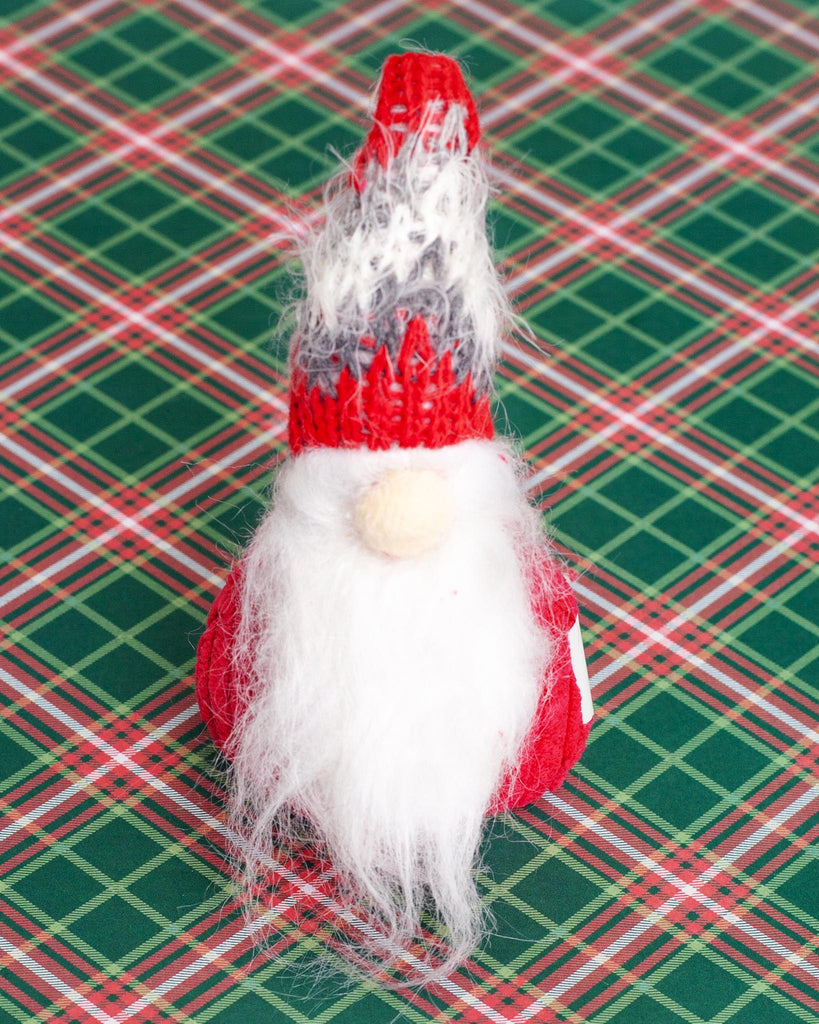 Tiny Holiday Gnome Squeaky Dog Toy Play HUGGLEHOUNDS Red  