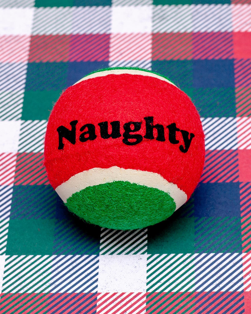 Naughty Or Nice Dog Tennis Balls (2-Pack) (FINAL SALE) Dog Toys ZANIES Default Title  
