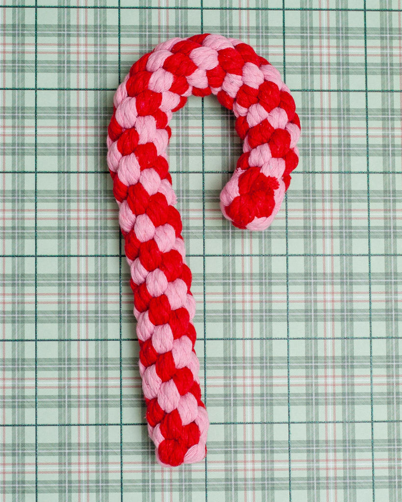Candy Cane Dog Rope Toy Play Finnegan's Standard Goods   