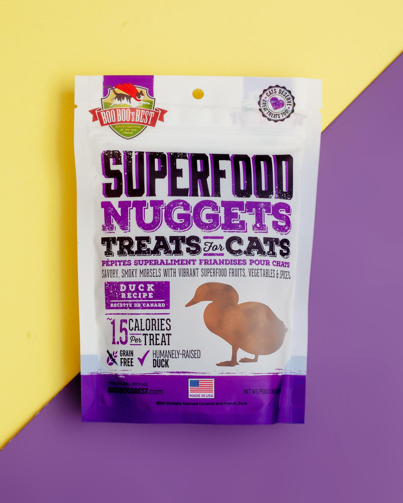 Duck Superfood Nuggets Cat Treats (Made in the USA) Eat BOO BOO'S BEST   