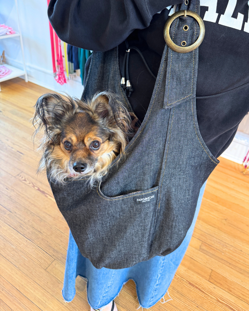 Bucket Bag Dog Carrier in Denim or Camo (Made in New York) Carry FANG & BONE