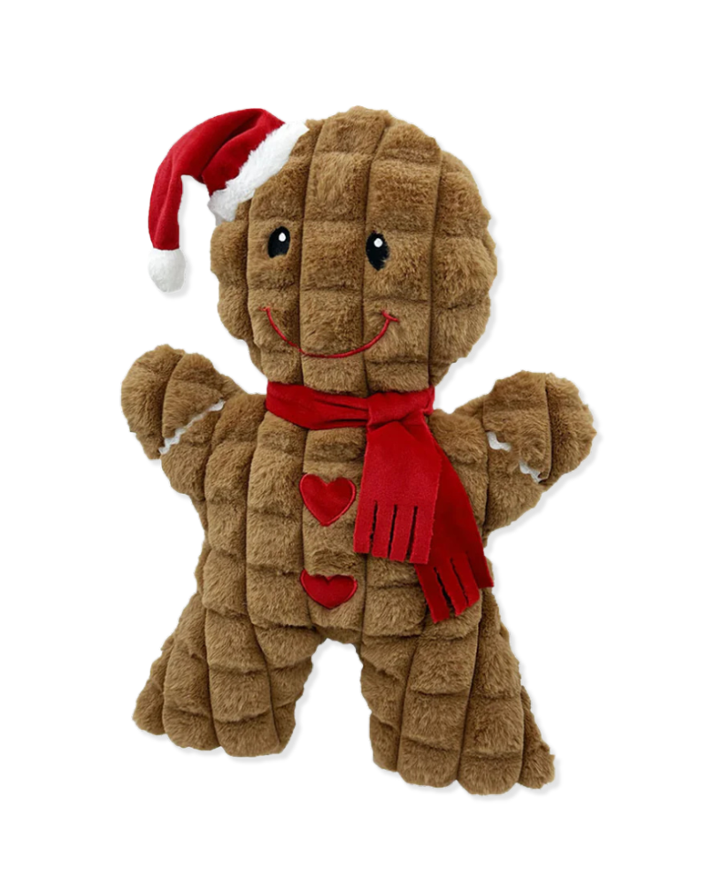 Gingerbread Man Squeaky Plush Dog Toy (17") Play PET LOU