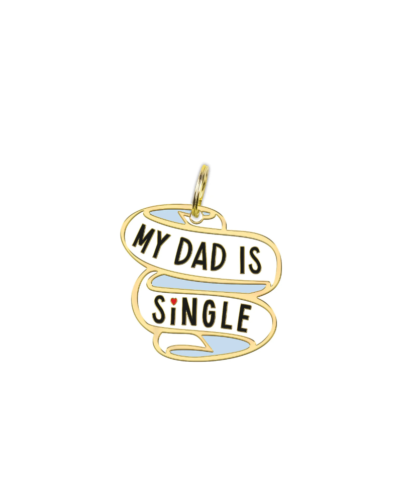 My Dad is Single Dog Collar Charm Wear PRIMITIVES