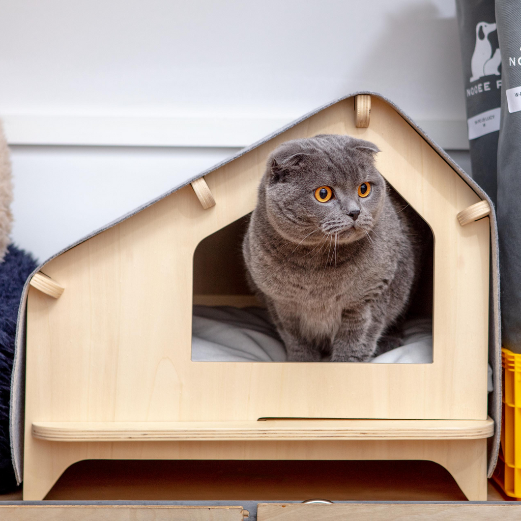 The Little Pet Cabin in Light Grey (FINAL SALE) HOME RAWRY PETS   