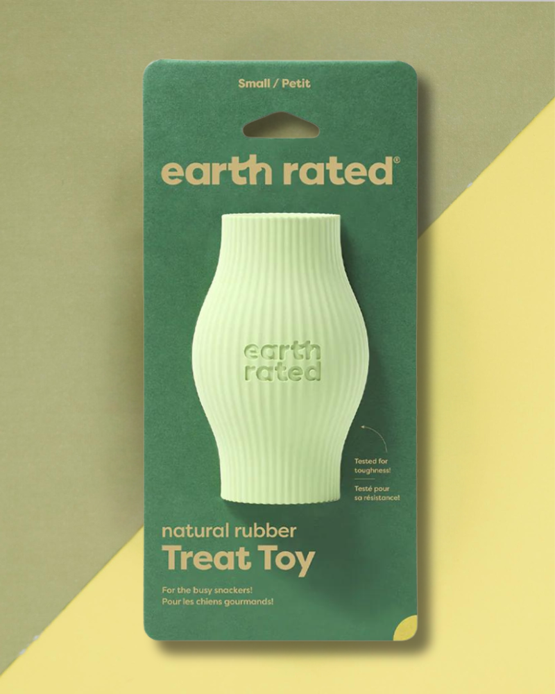 Rubber Treat Dispenser Dog Toy Play EARTH RATED   