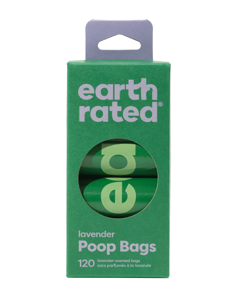 Earth Rated Poop Bags (8-roll Box) WALK EARTH RATED Lavender Scented  