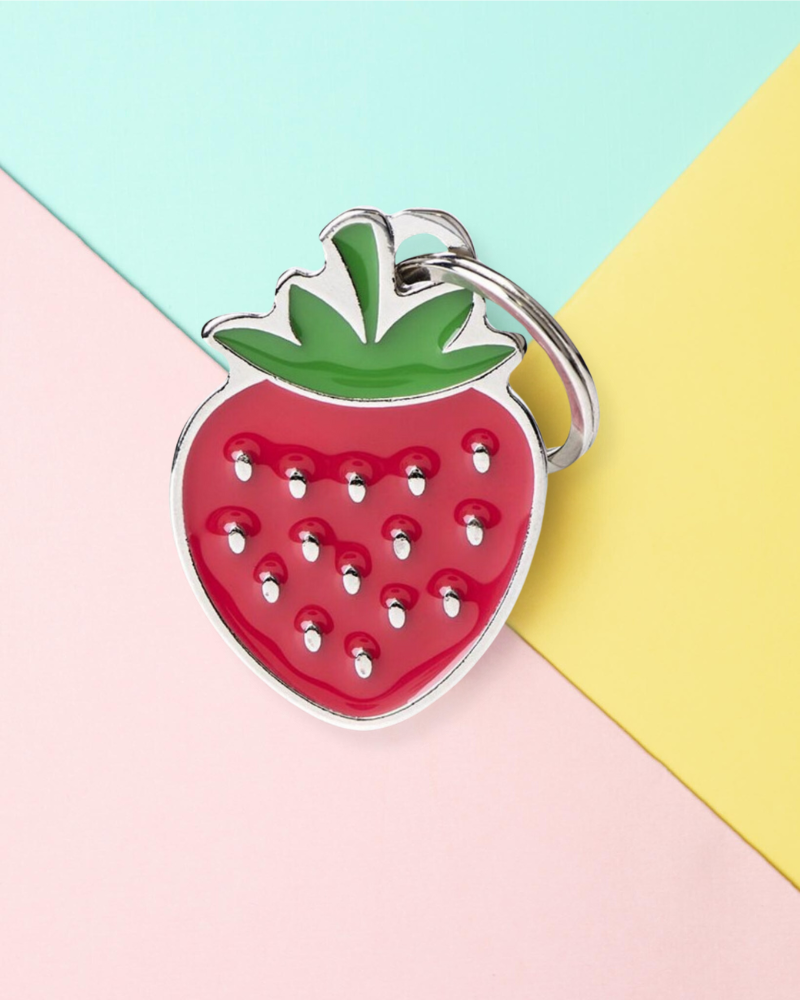 Sweet as a Strawberry Custom Pet ID Tag Wear MY FAMILY   