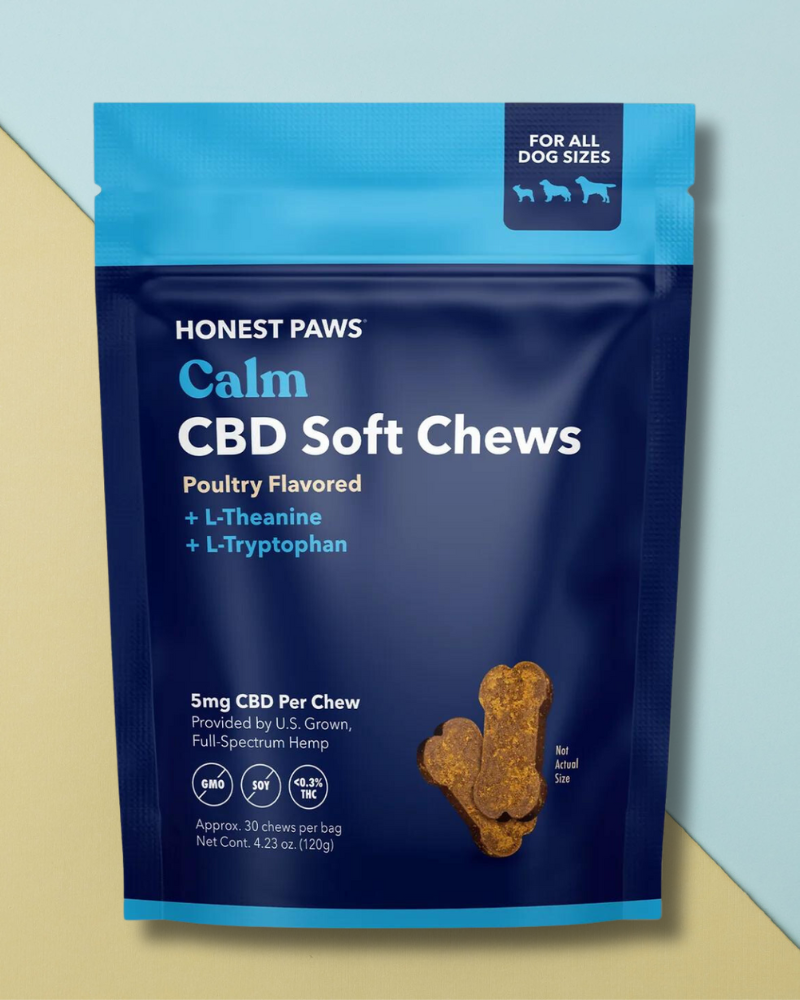 Calm CBD Dog Soft Chews in Chicken Flavor Eat HONEST PAWS   