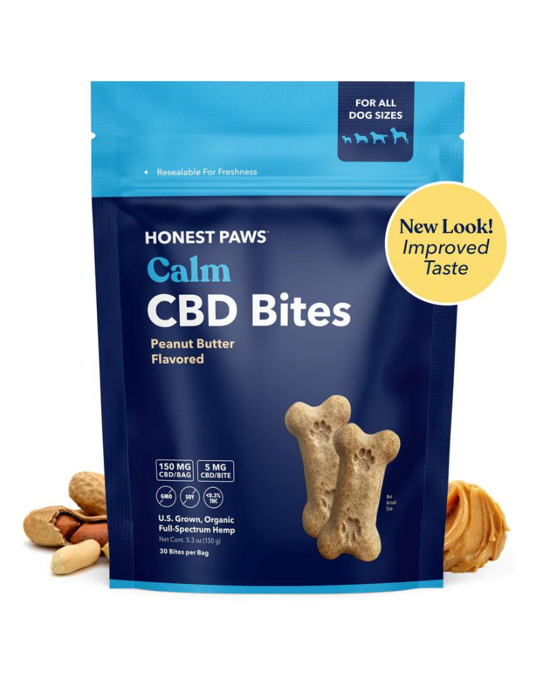 Calm Bites CBD Dog Treats in Peanut Butter Flavor Eat HONEST PAWS   