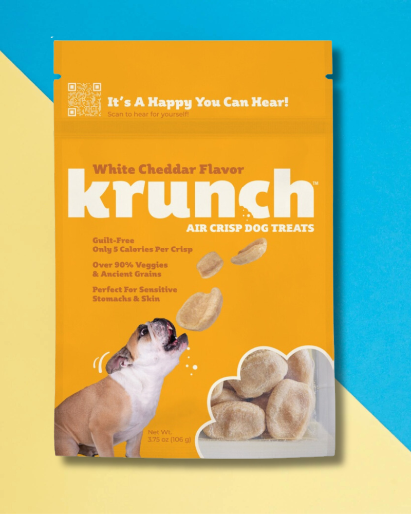 White Cheddar Air Crisp Dog Treat Eat KRUNCH   