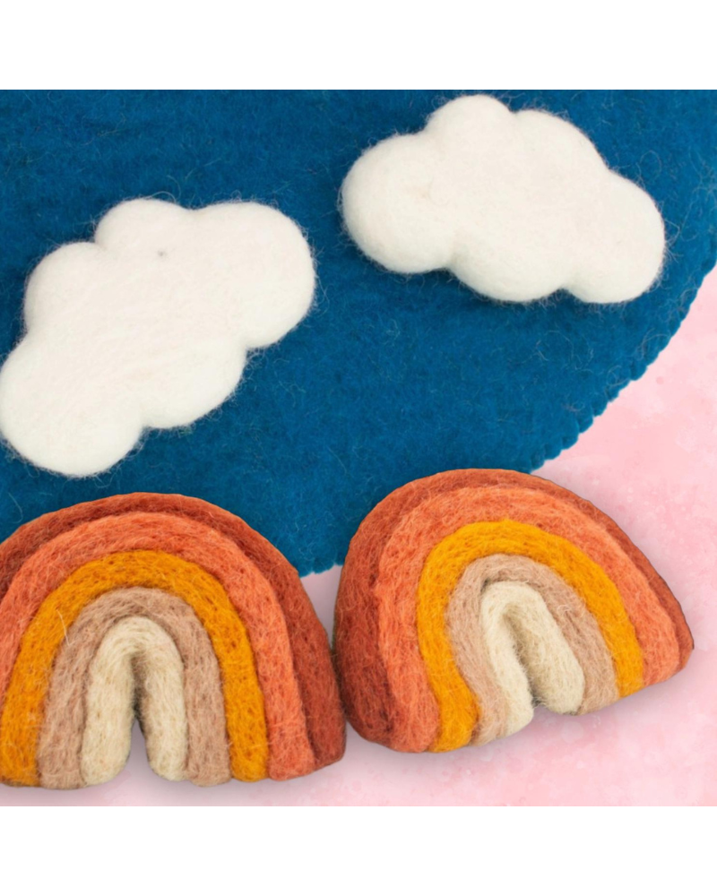 Autumn Rainbow & Cloud Catnip Toy (2-Pack) (Made in the USA) Play LITTLE NOSES   