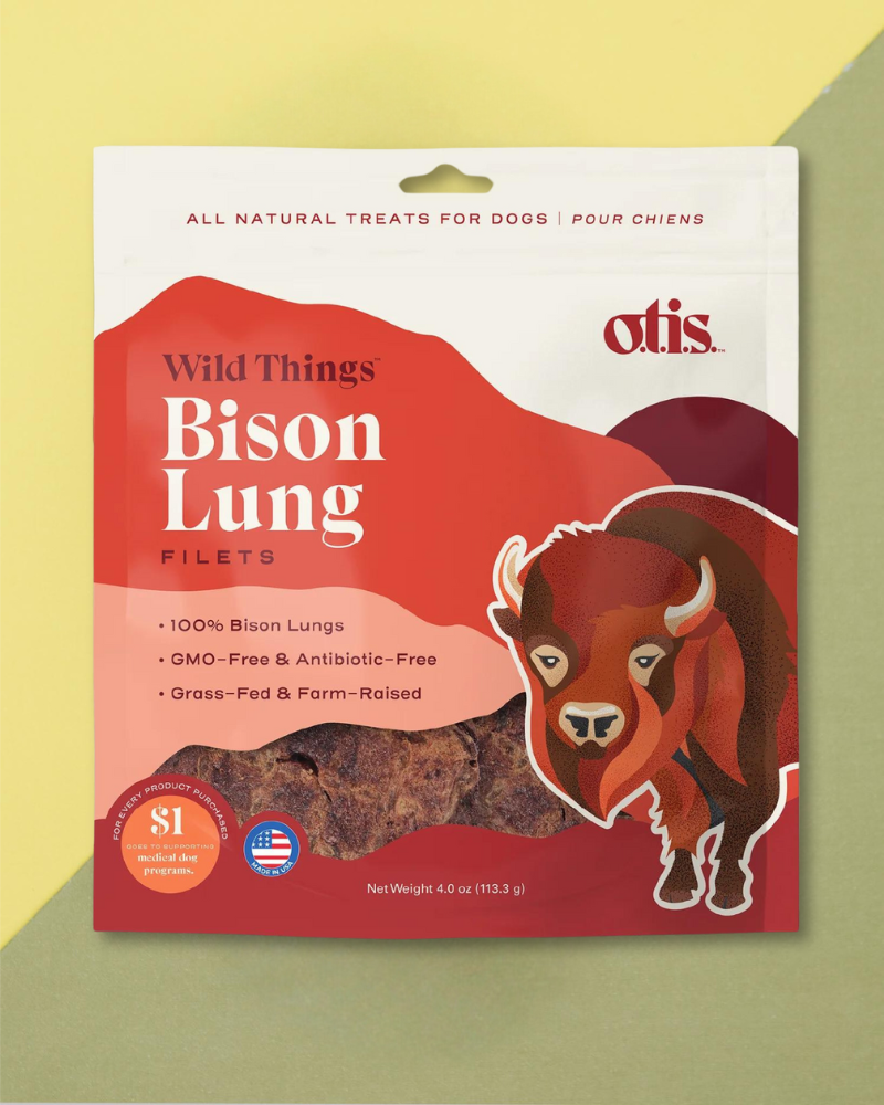 Wild Things Bison Lung Filets Dog Treat Eat O.T.I.S.   