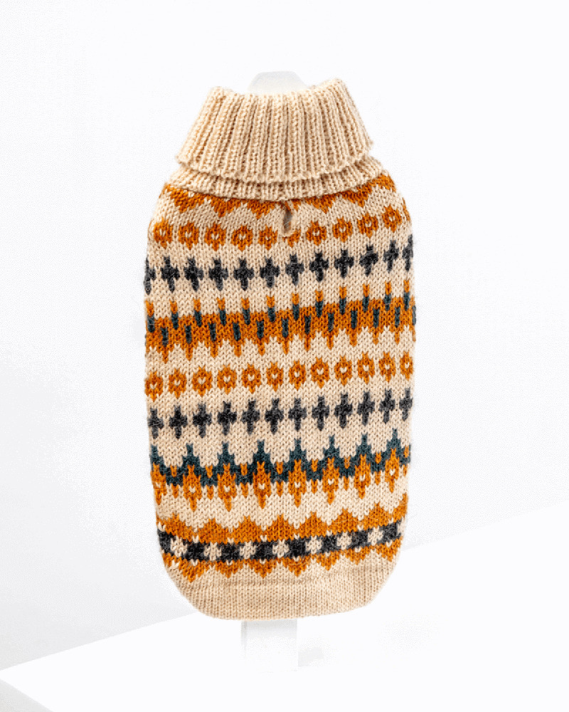 Golden Dreams Alpaca Dog Sweater Wear ALQO WASI   