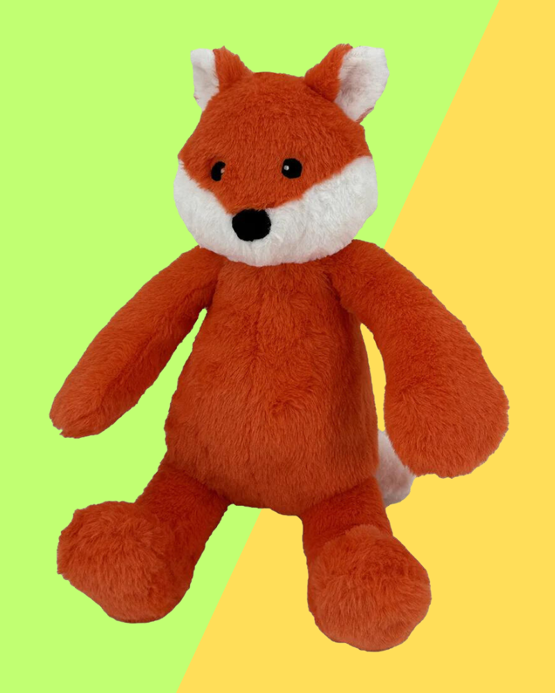 Fox Squeaky Plush Dog Toy Play PET LOU   