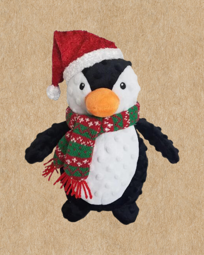 Hugsy Friend the Penguin Squeaky Plush Dog Toy Play PET LOU   