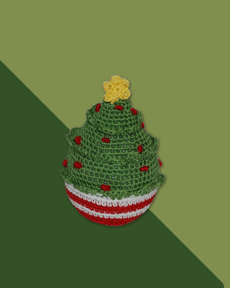Christmas Tree Organic Knit Dog Toy Play KNIT KNACKS   