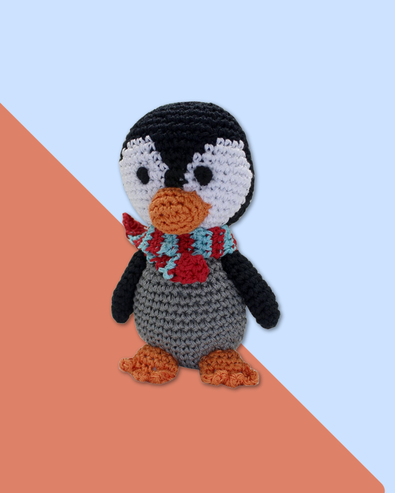 Chilly Willy The Penguin Organic Knit Dog Toy Play KNIT KNACKS   