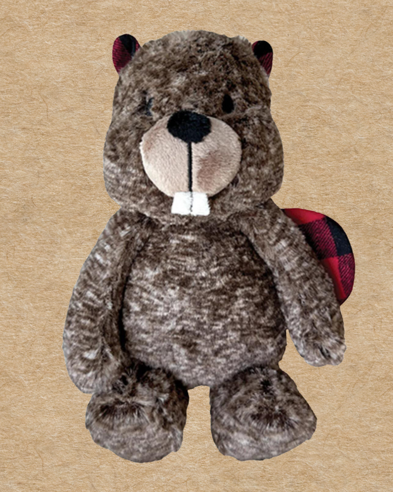 FOU FOU BRAND | Beaver Forest Friend Plush Squeaky Dog Toy