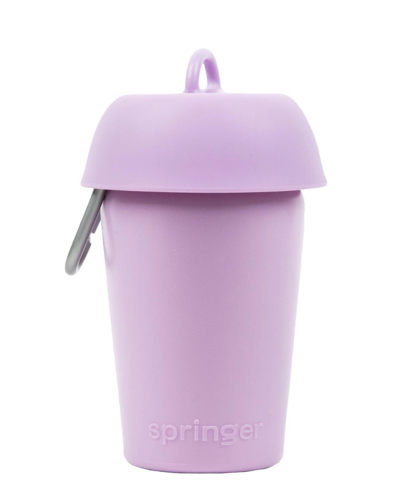 Flip Dog Travel Water Bottle WALK SPRINGER Lilac  