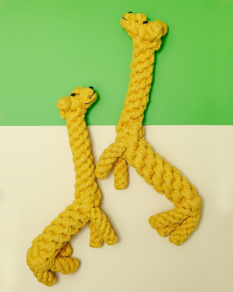 Giraffe Rope Dog Toy Play KNOTTY PAWZ