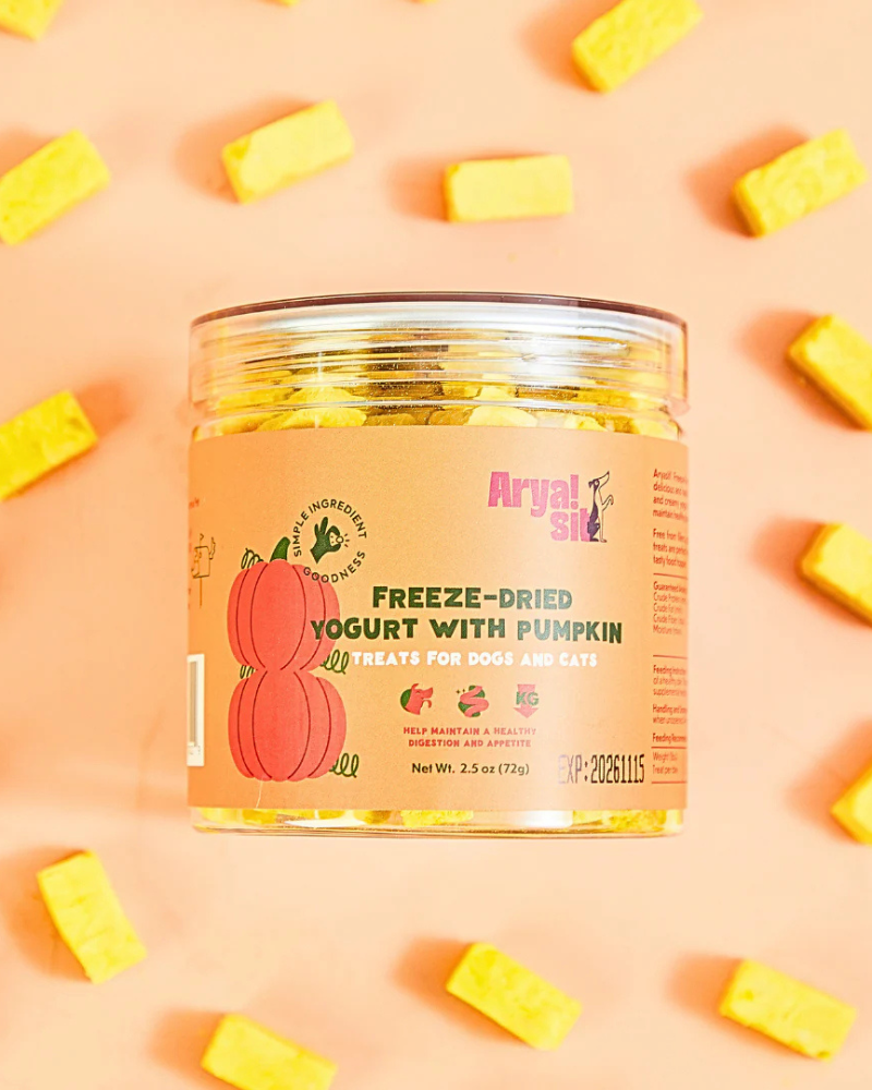 Freeze-Dried Pumpkin Yogurt Treats For Dogs & Cats Eat ARYA SIT