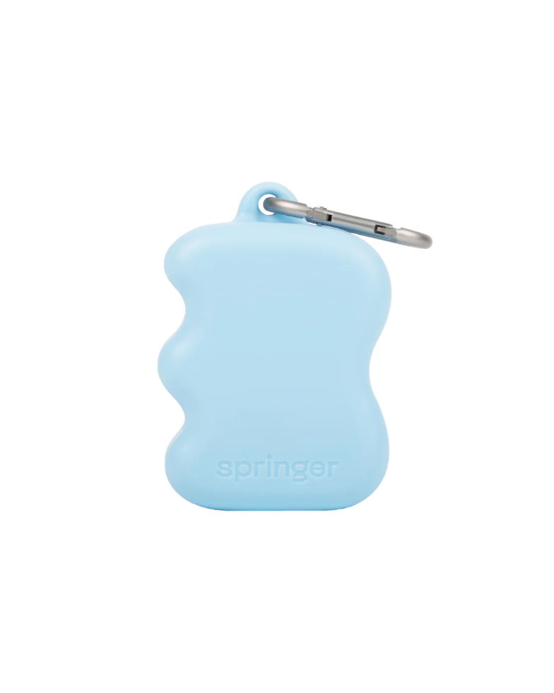 Silicone Dog Treat Dispenser WALK SPRINGER Baby Blue