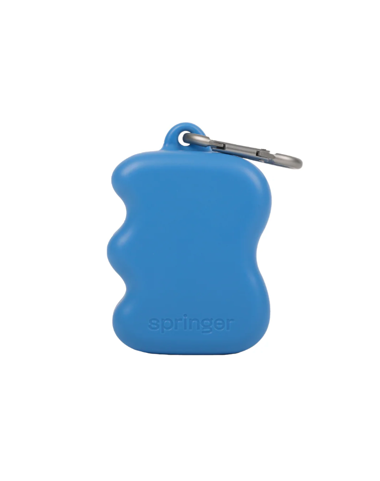 Silicone Dog Treat Dispenser WALK SPRINGER Blue